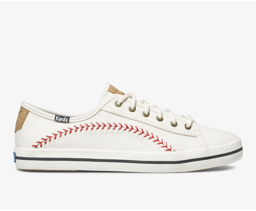 Tenis Keds Mujer Blancos - Kickstart Pennant - 1748-DRNEG